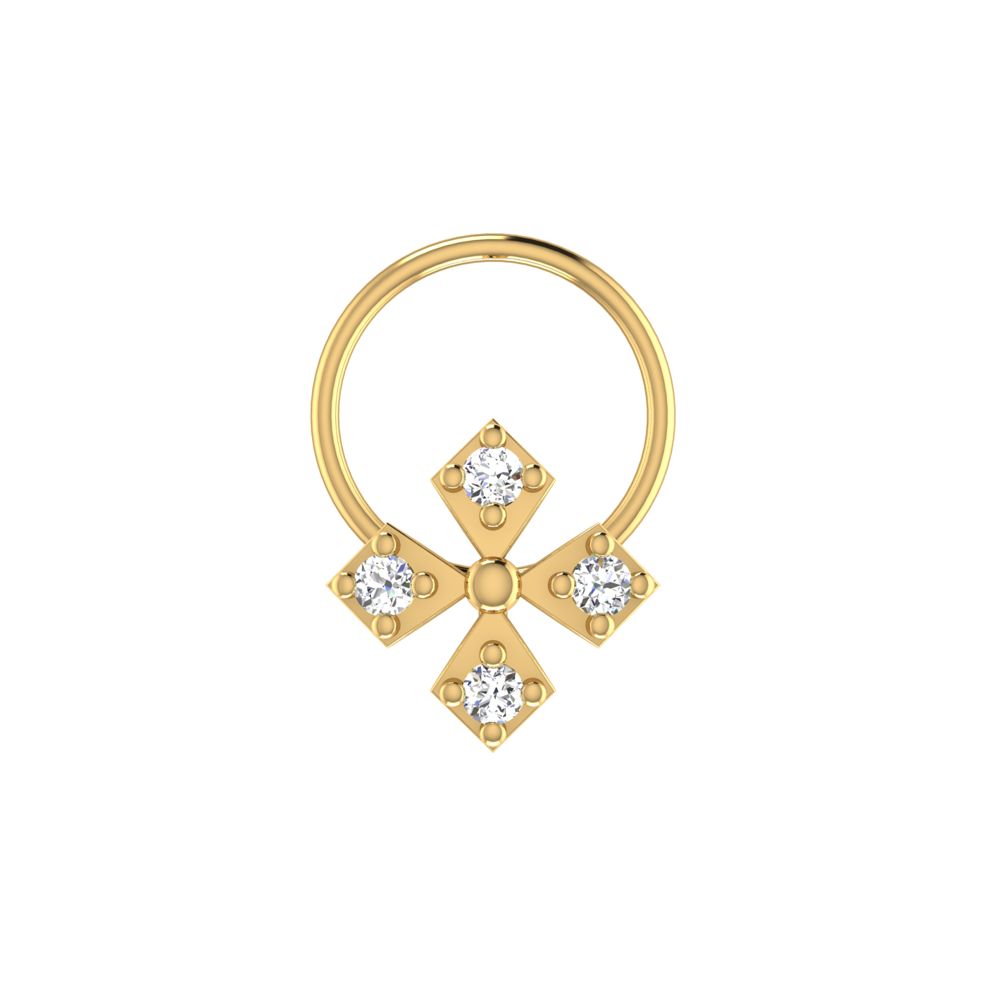 0.05 Carat Natural Diamond Nose Pin - HI Color, VS-SI Clarity.